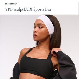 NWOT YPB sculptLUX Black Sports Bra, size S